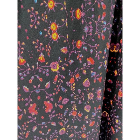 Prelude Black Dress Lace Bell Sleeves with Floral Print SIze M - Picture 8 of 12